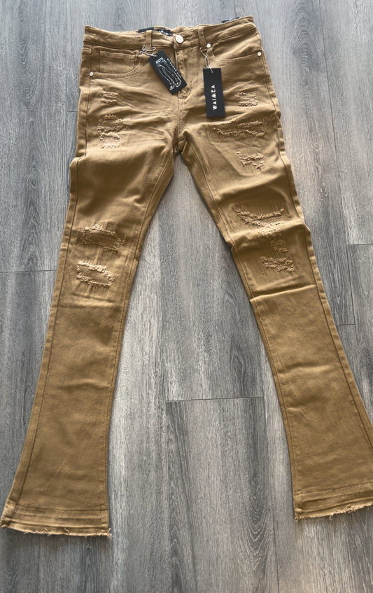 Tan Stack Jeans