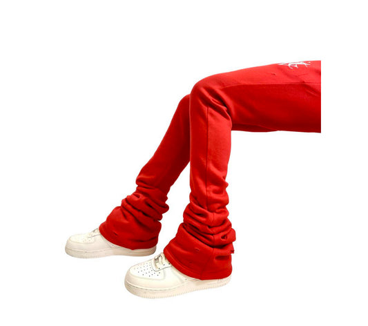 Super Stack Red Joggers